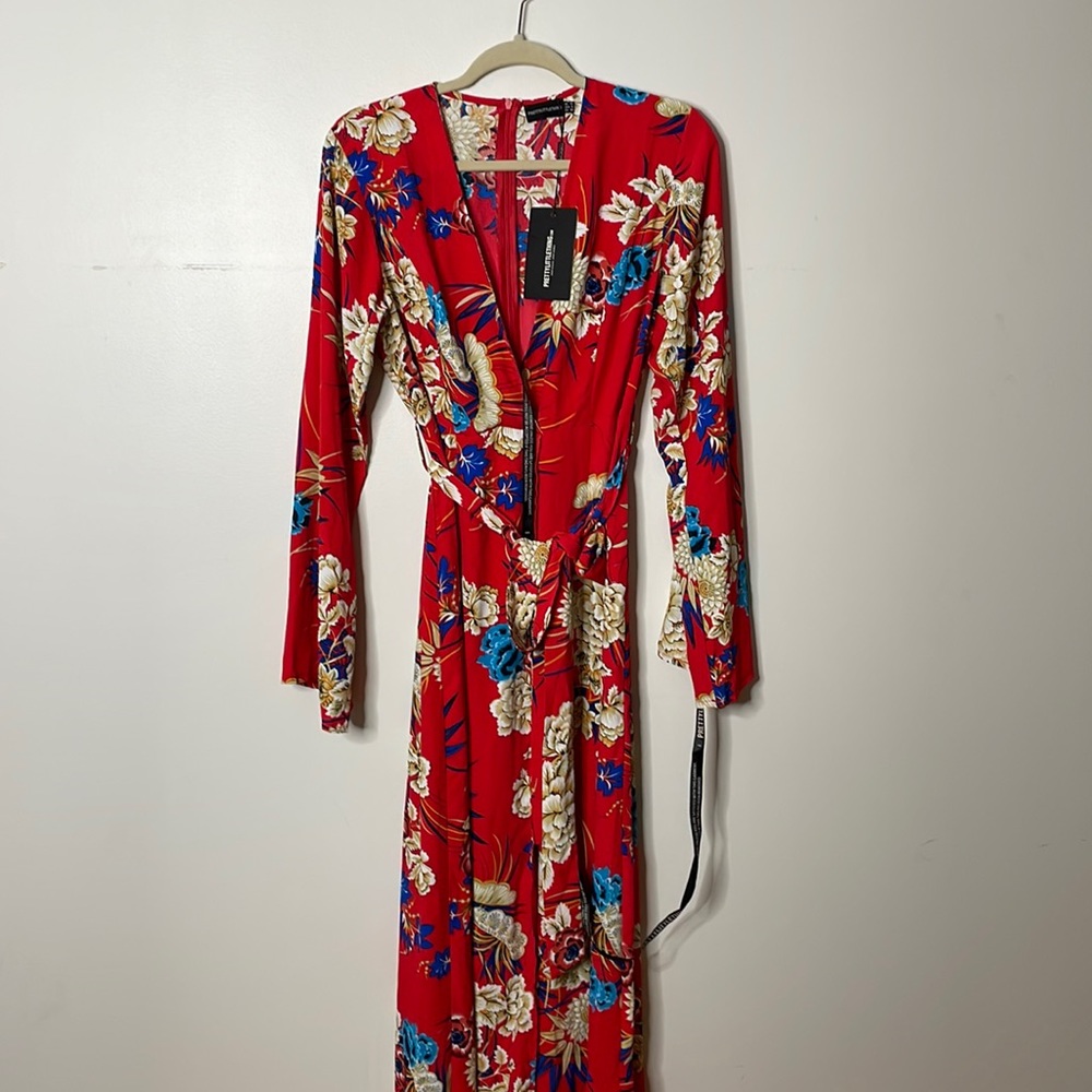 Red Floral Maxi Dress